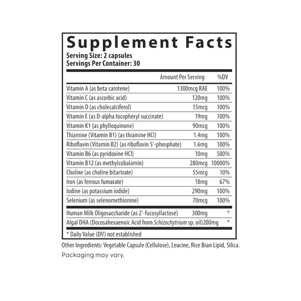 Postnatal Multivitamin Essentials with DHA - 60 caps