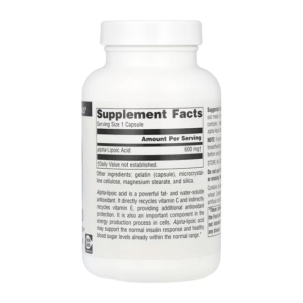 Alpha Lipoic Acid 600 mg - 120 caps
