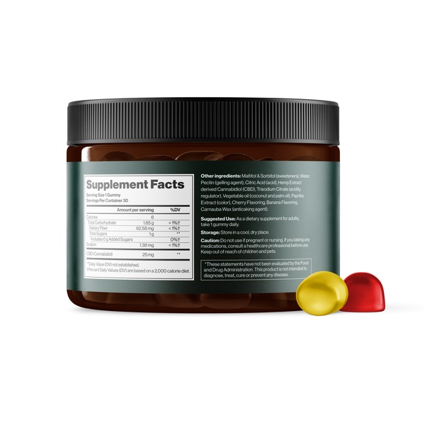 CBD Gummies Full Spectrum 750 mg Cherry & Banana - 30 gummies