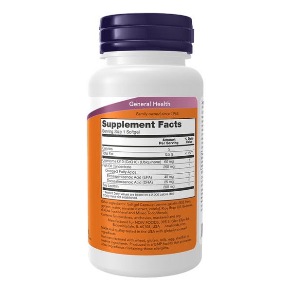 CoQ10 60mg + Fish Oil - 60 sgels