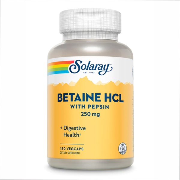 (22.07 Очікування) Betaine HCl 250mg - 180 vcaps