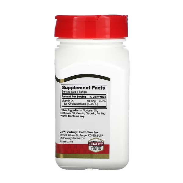 D3 50 mcg (2000 IU) - 250 softgels