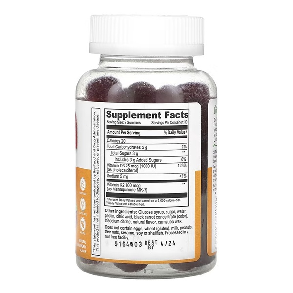 Vitamin D3 + K2 Adult - 60 gummies