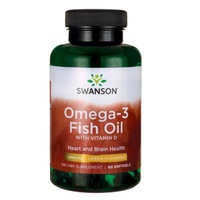 Omega-3 Fish Oil whith vitamin D - Lemone Flavored 1000mg - 60 sgels