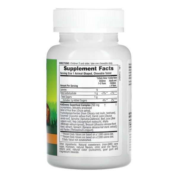 Kids Green Food Supplement – 90 tabs Tropical Fruit