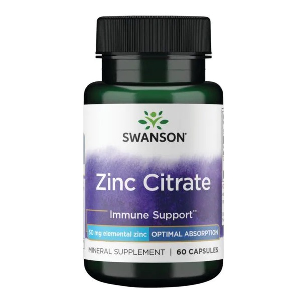 Zinc Citrate 50mg - 60caps (Пошкоджена банка)