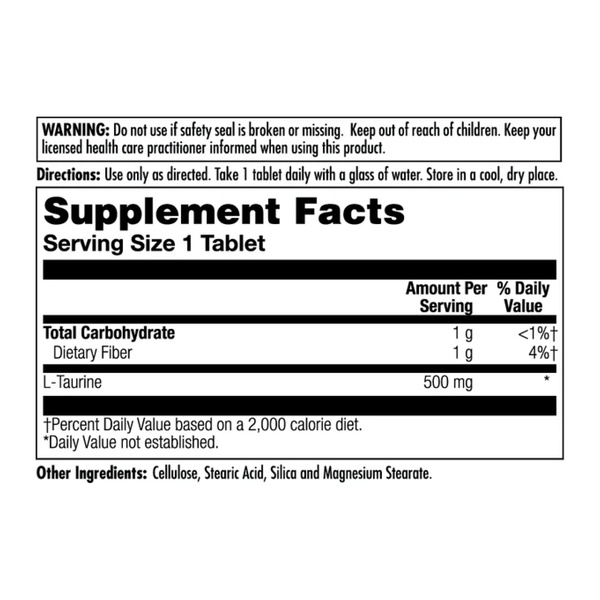 L-Taurine 500mg - 60 tabs