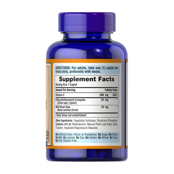 Vitamin C-500 mg with Rose Hips Time Release - 250 caps
