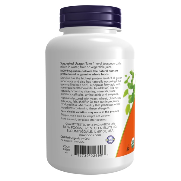 (12.02 Очікування) Organic Spirulina Powder - 113g