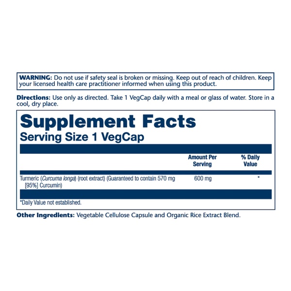 Turmeric Root Extract One 600mg - 30 vcaps