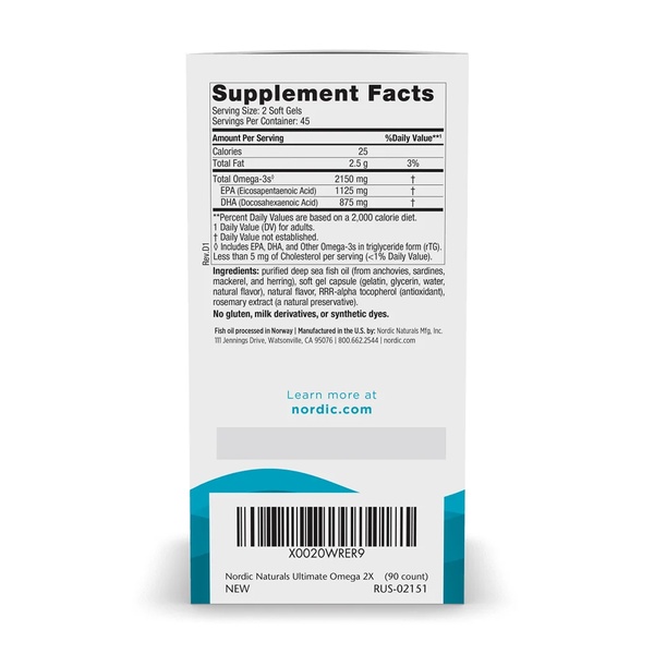 Ultimate Omega 2X - 90 softgels