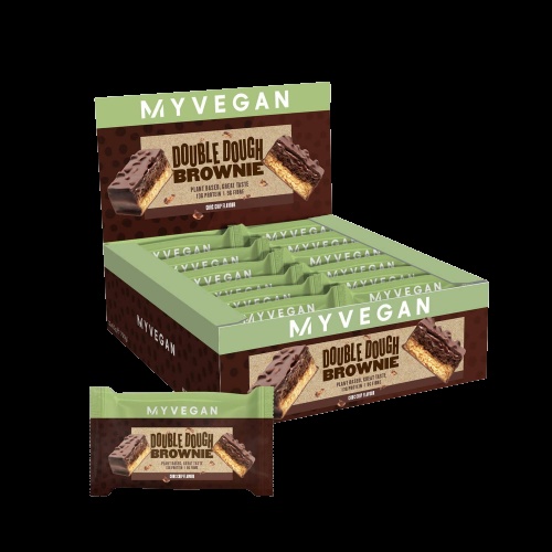 Vegan Double Dough Brownie - 12x60g Chocolate Chip