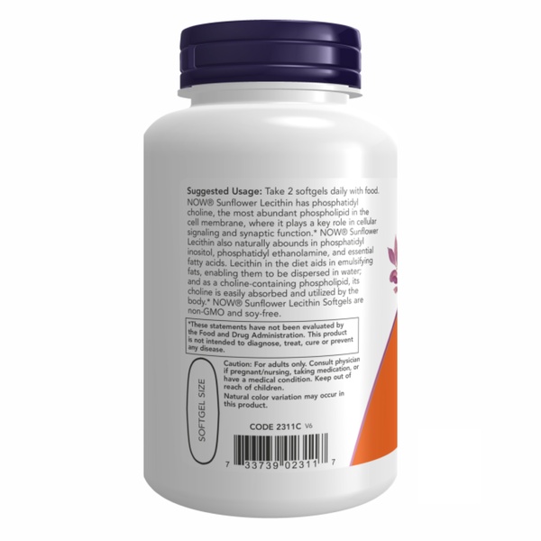 Sunflower Lecithin 1200 mg - 100 sgels