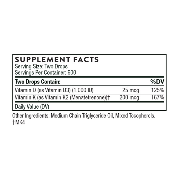 Vitamin D+K2 - 1oz