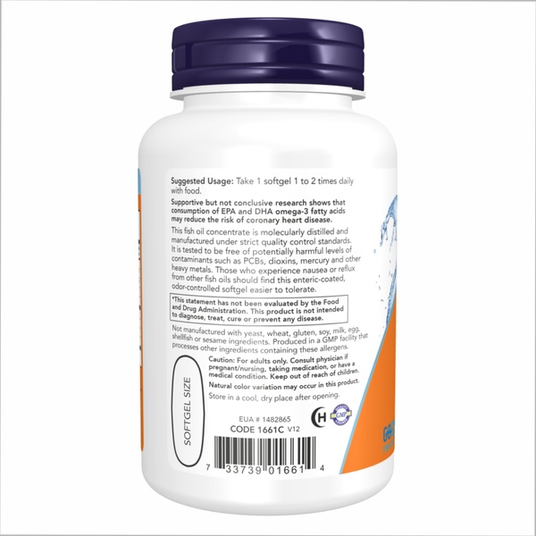 (12.02 Очікування) Ultra Omega-3 Fish Oil - 180 Softgels