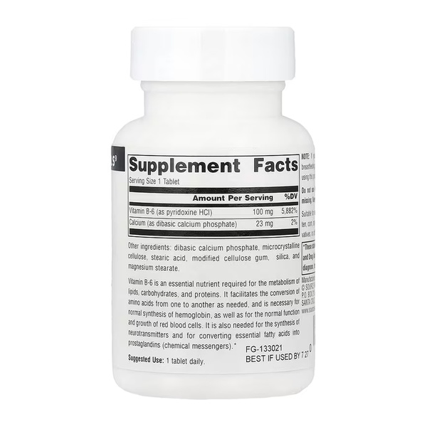 Vitamin B-6 100 mg - 100 tabs