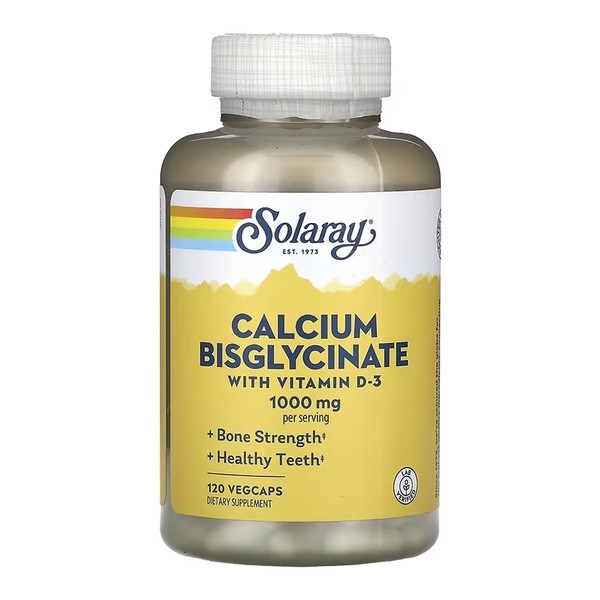 Calcium Bisglycinate with Vitamin D-3 1000mg - 120 vcaps